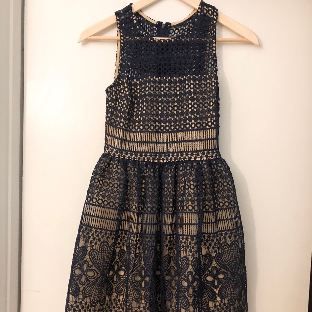 Francesca’s Navy Cutout Dress XS